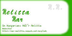 melitta mar business card